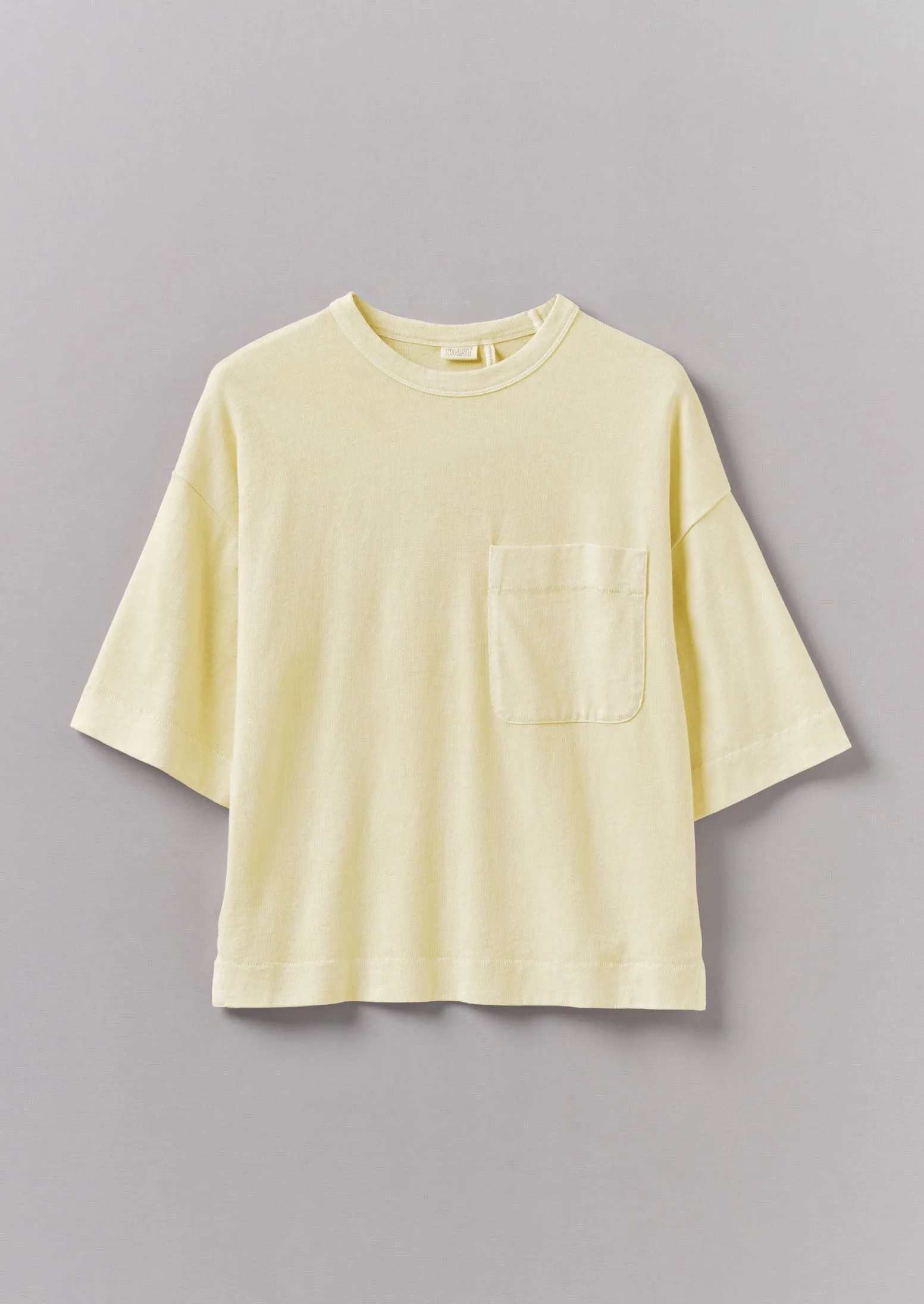 Mineral Dyed Organic Cotton Boxy Tee | Lemon sold by TOAST