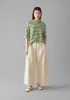 Cleo Stripe Cotton Half Sleeve Tee | Sage sold by TOAST