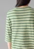Cleo Stripe Cotton Half Sleeve Tee | Sage sold by TOAST