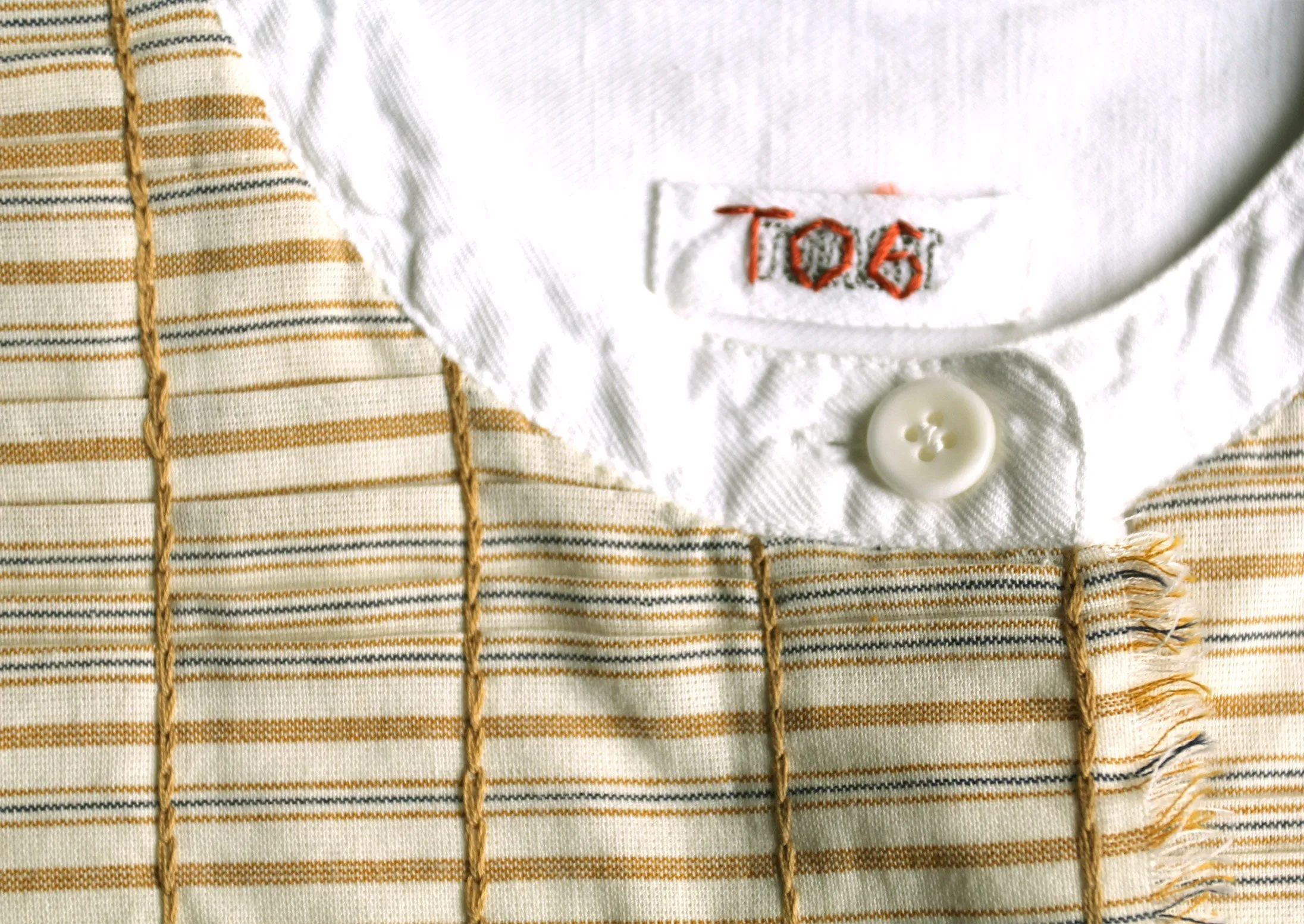 Renewed Tom of Holland Half Placket Cotton Shirt Size 6 | Ecru sold by TOAST product image thumbnail 2