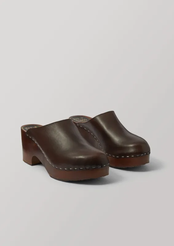 Kit and Clogs Studio Leather Mules | Dark Brown sold by TOAST