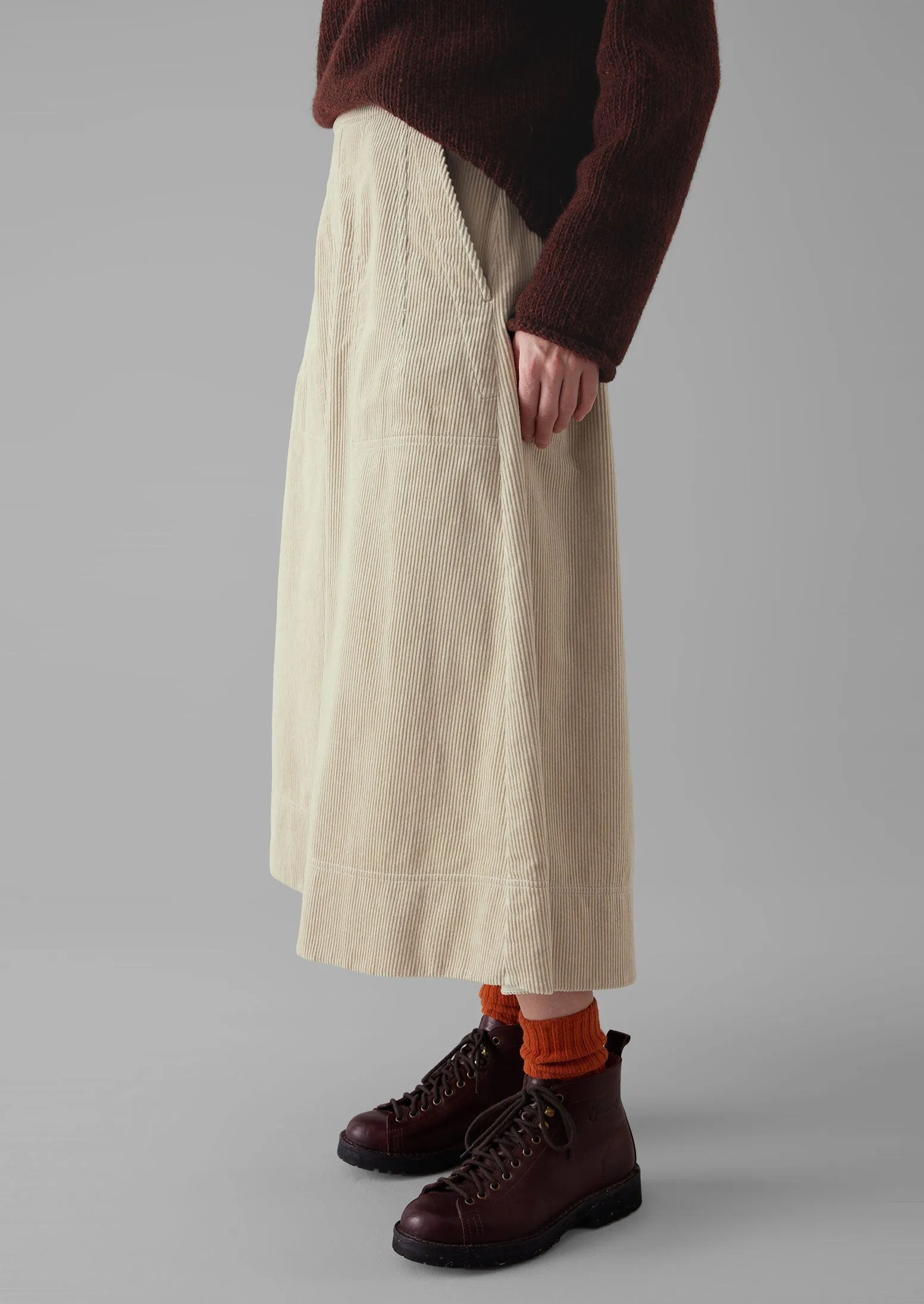 Organic Cord A Line Skirt | Moonstone sold by TOAST product image thumbnail 4