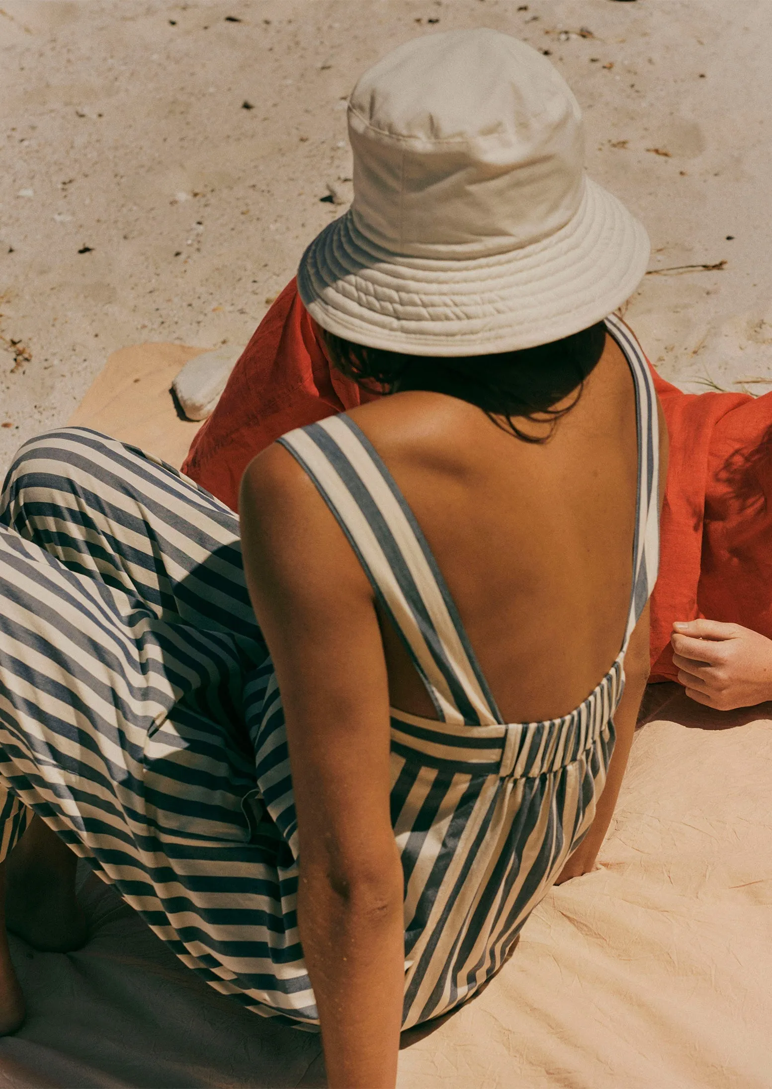 Oyo Stripe Cotton Jumpsuit | Butter sold by TOAST product image thumbnail 2