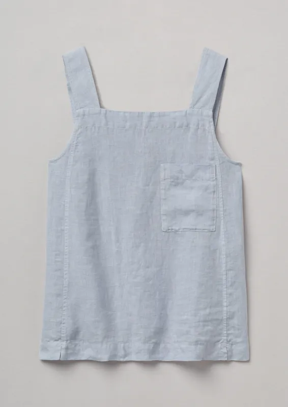 Patch Pocket Garment Dyed Linen Tank Top | Egg Blue sold by TOAST