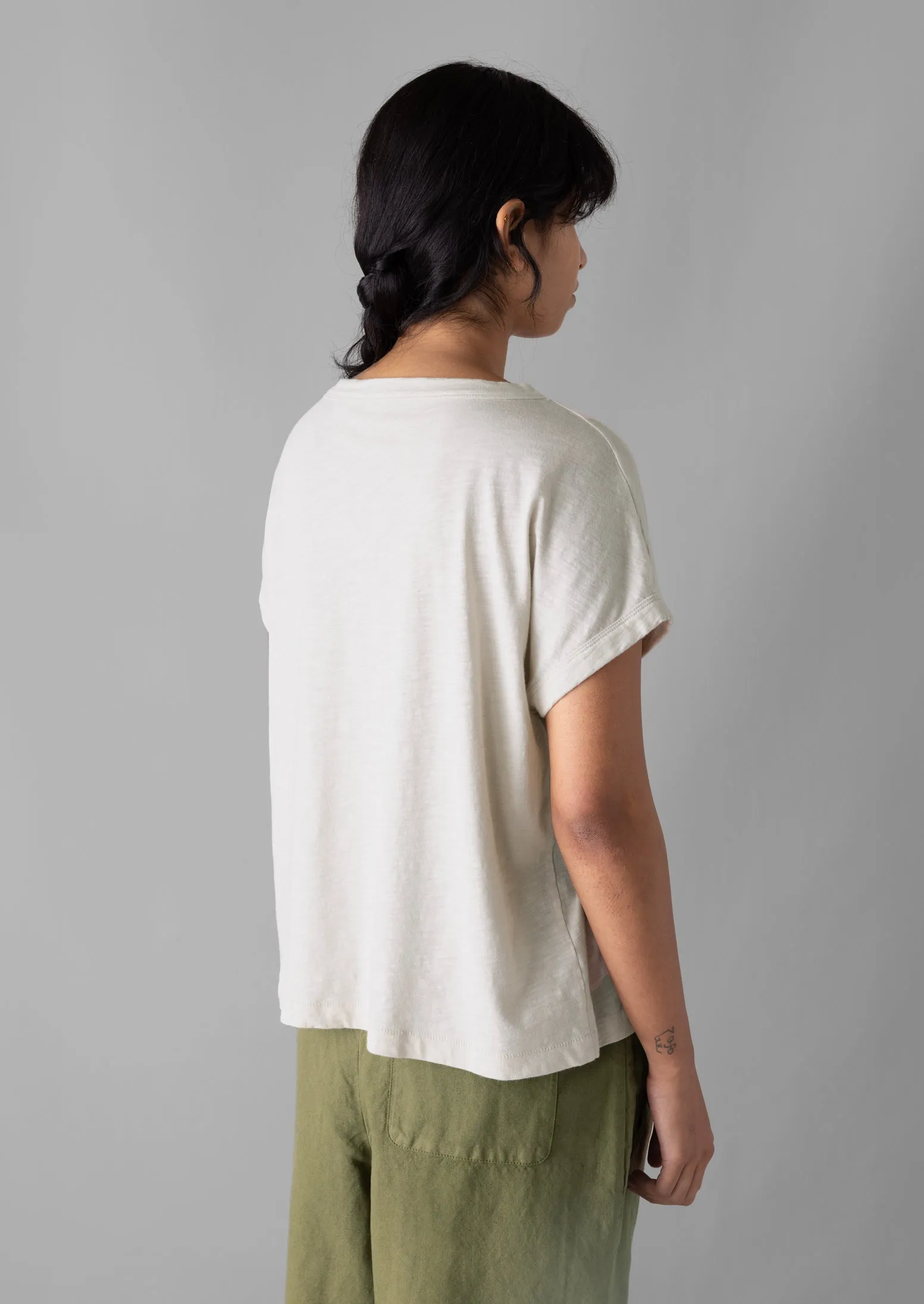 Alda Organic Cotton Easy Tee | Pebble sold by TOAST product image thumbnail 4