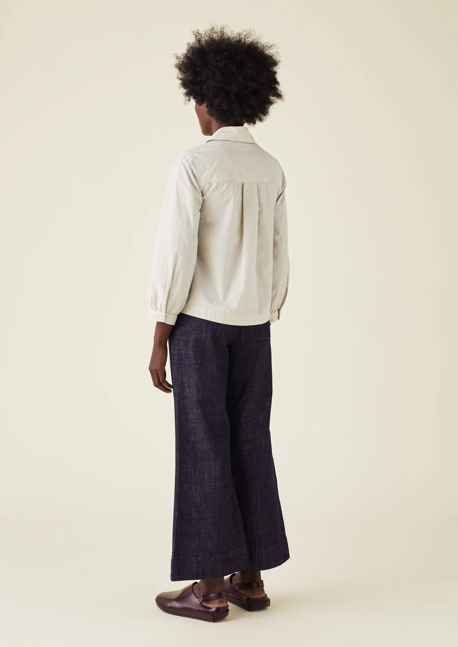 Patch Pocket Stripe Organic Cotton Shirt | Sunwashed Blue sold by TOAST product image thumbnail 5