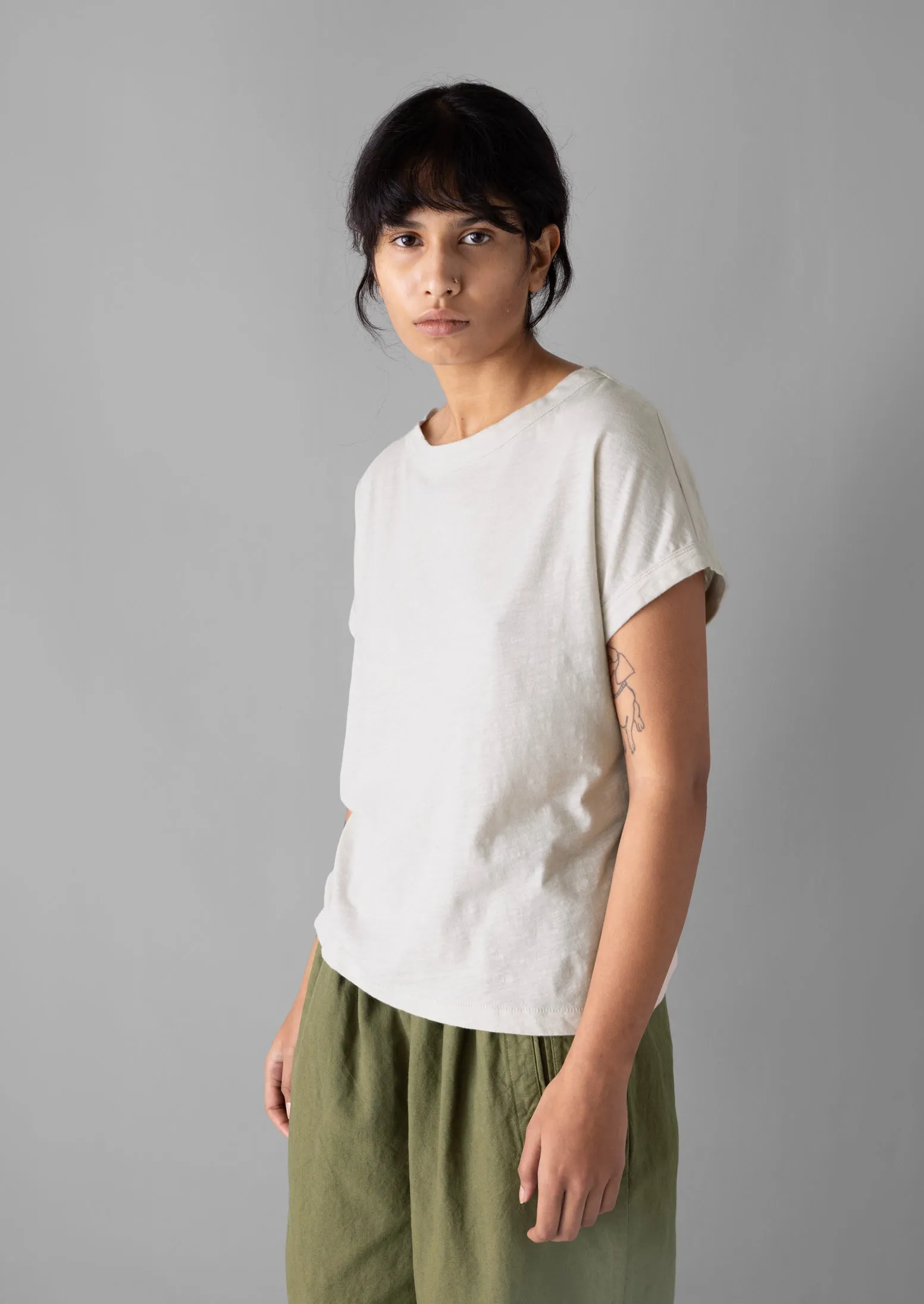 Alda Organic Cotton Easy Tee | Pebble sold by TOAST product image thumbnail 2