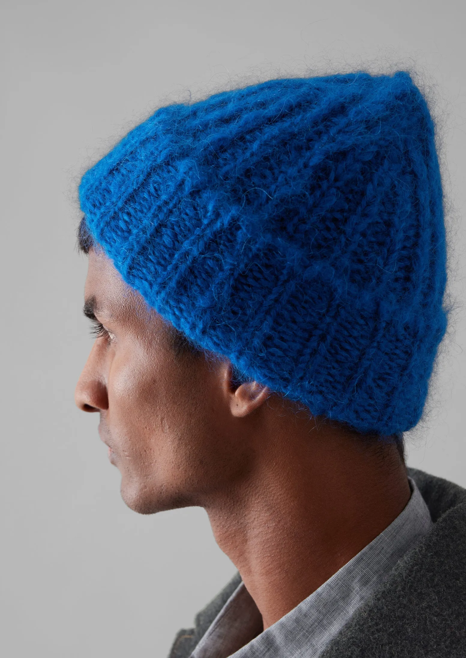 Ribbed Mohair Hat | Cobalt sold by TOAST product image thumbnail 3