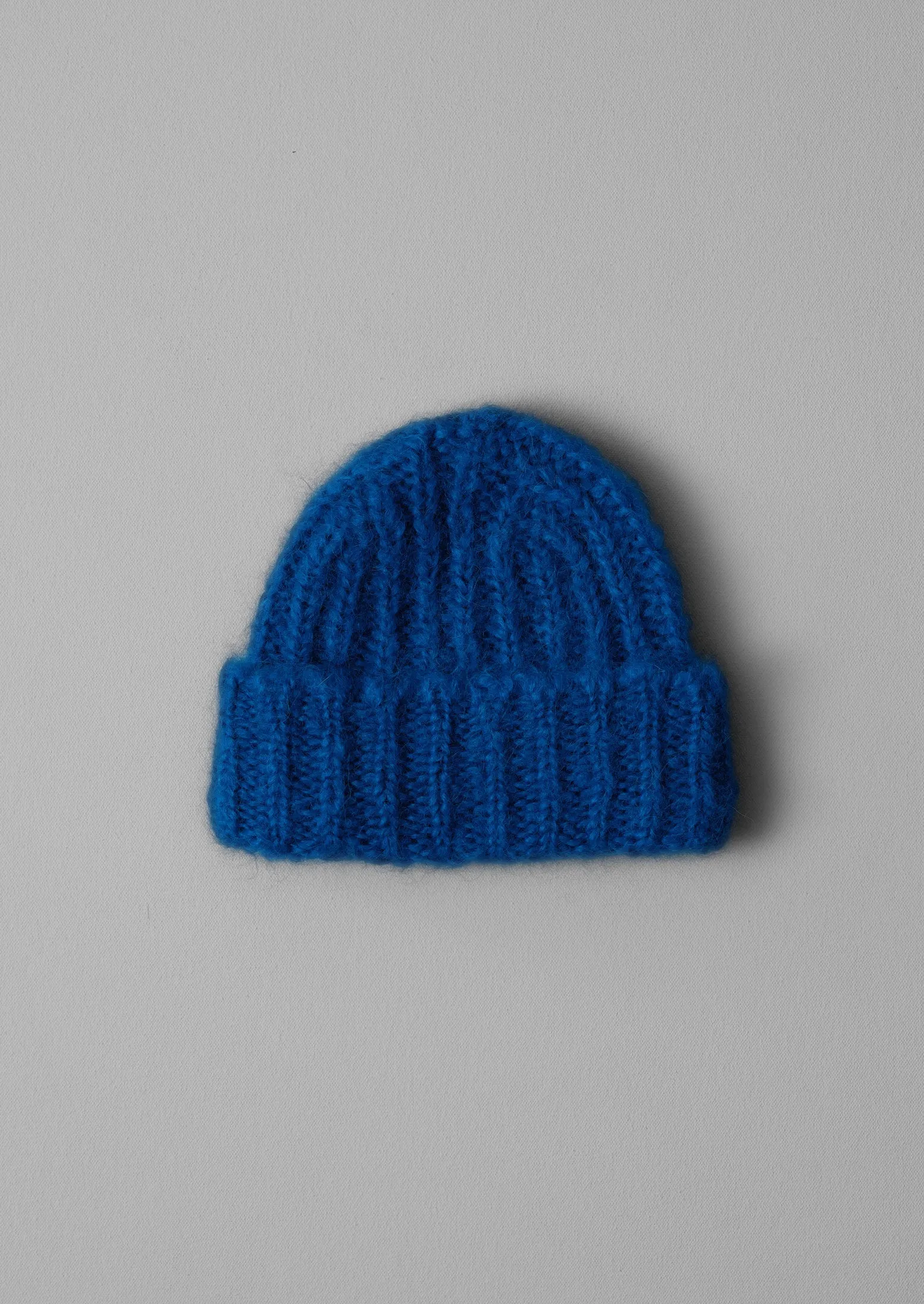 Ribbed Mohair Hat | Cobalt sold by TOAST