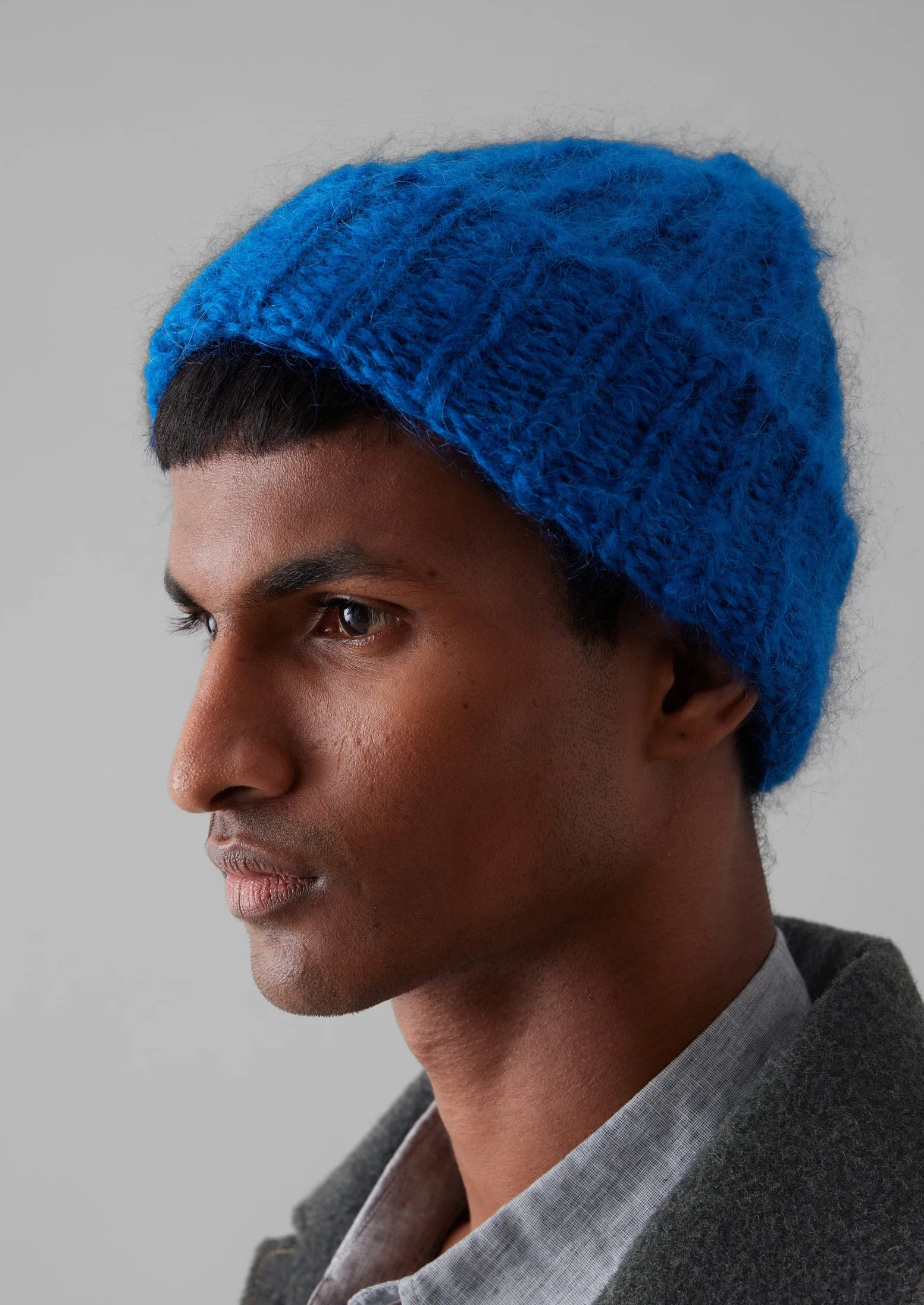 Ribbed Mohair Hat | Cobalt sold by TOAST product image thumbnail 2