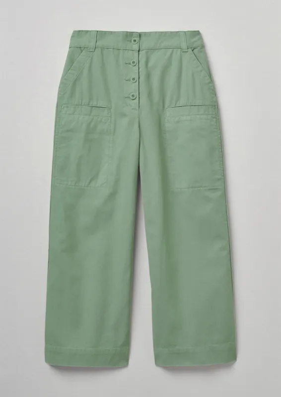 Canvas Utility Workwear Trousers | Herb sold by TOAST