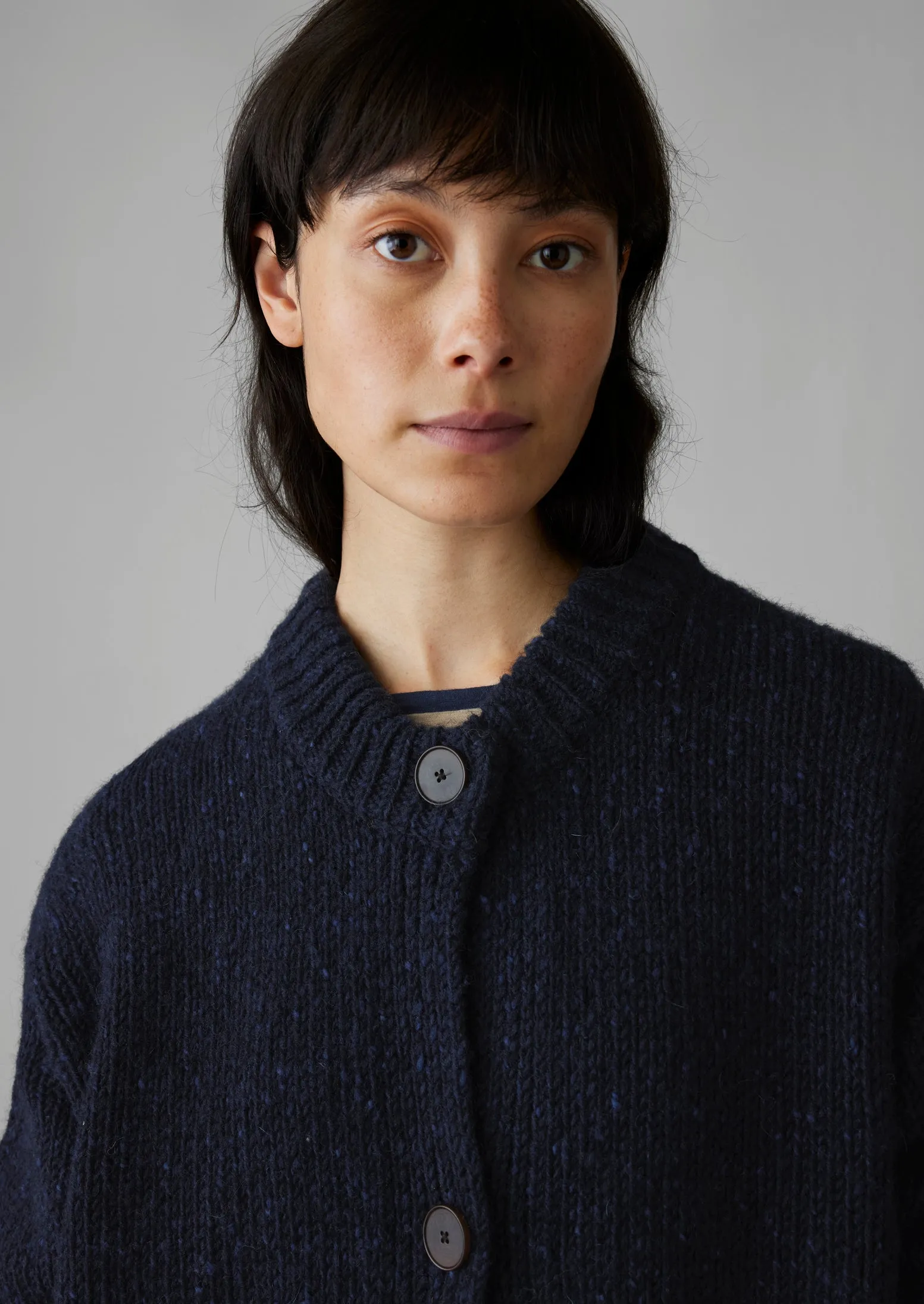Donegal Wool Knitted Jacket | Navy sold by TOAST product image thumbnail 4