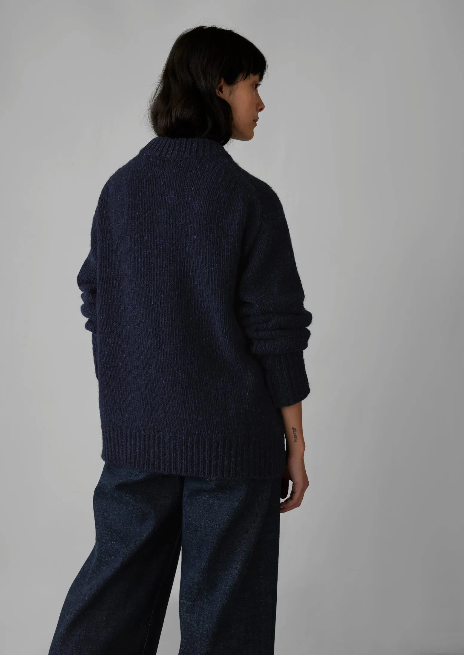 Donegal Wool Knitted Jacket | Navy sold by TOAST product image thumbnail 5