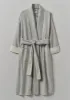 Soft Double Faced Cotton Gown | Grey Melange/Soft Clay sold by TOAST