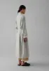Soft Double Faced Cotton Gown | Grey Melange/Soft Clay sold by TOAST
