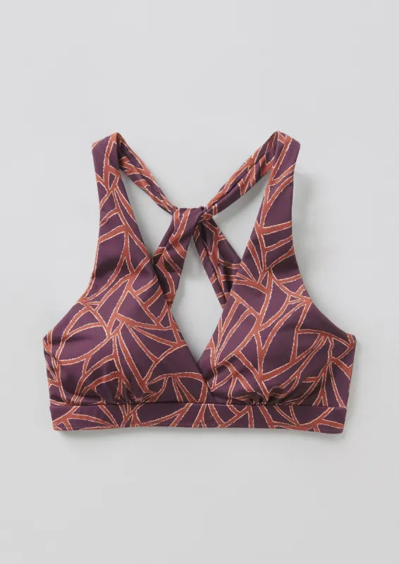 Recycled Grain Print Bikini Top | Plum sold by TOAST