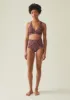 Recycled Grain Print Bikini Top | Plum sold by TOAST