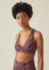 Recycled Grain Print Bikini Top | Plum sold by TOAST