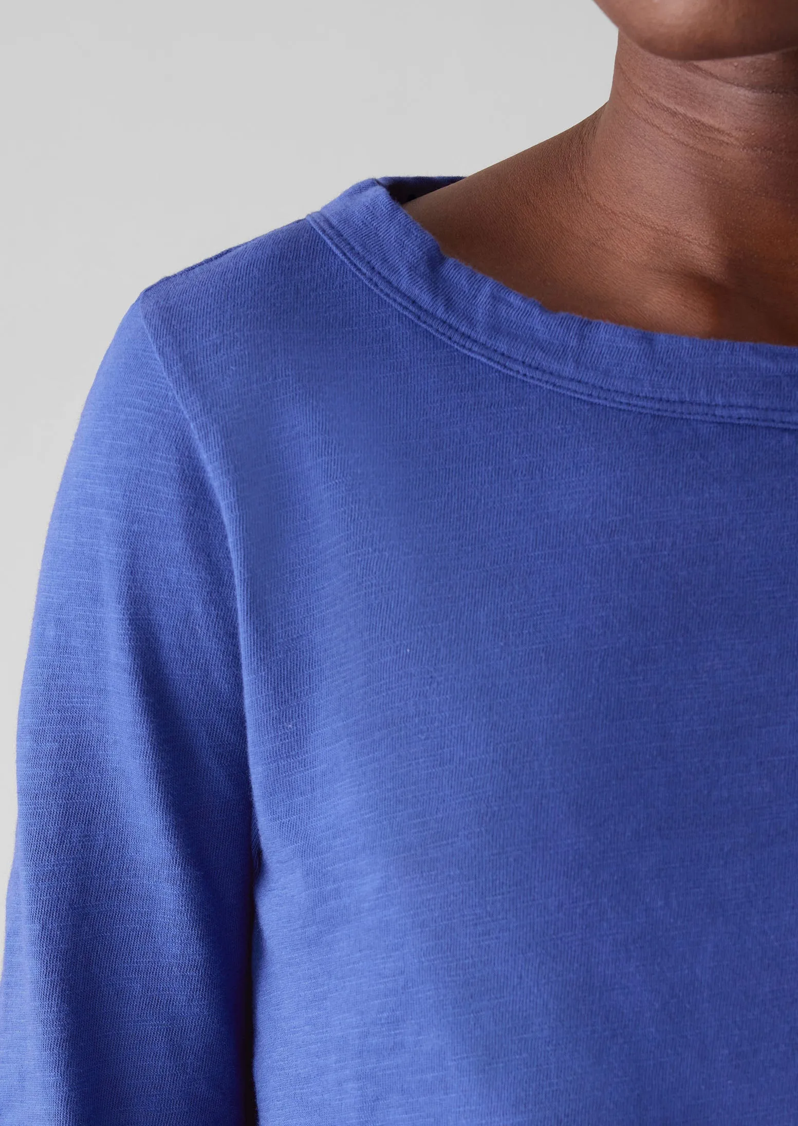 Lia Garment Dyed Boat Neck Tee | Cobalt sold by TOAST product image thumbnail 3