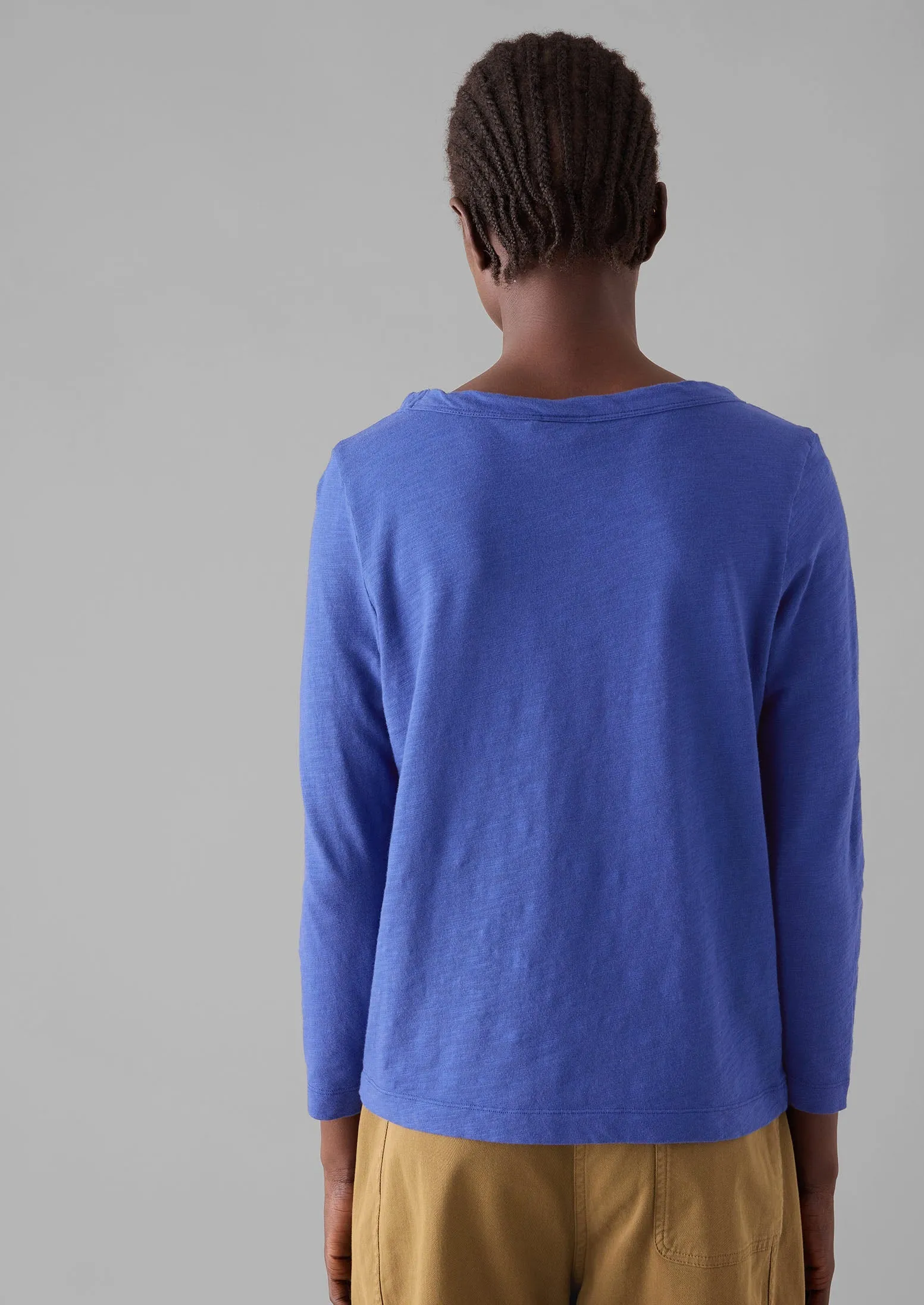 Lia Garment Dyed Boat Neck Tee | Cobalt sold by TOAST product image thumbnail 4