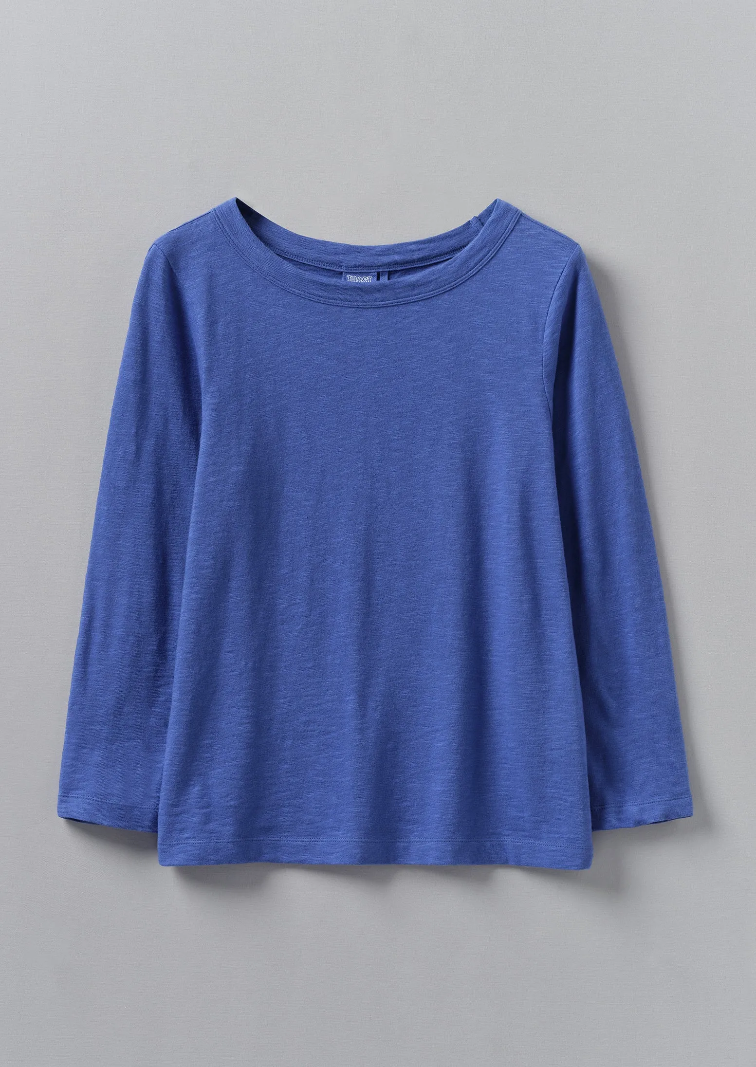 Lia Garment Dyed Boat Neck Tee | Cobalt sold by TOAST