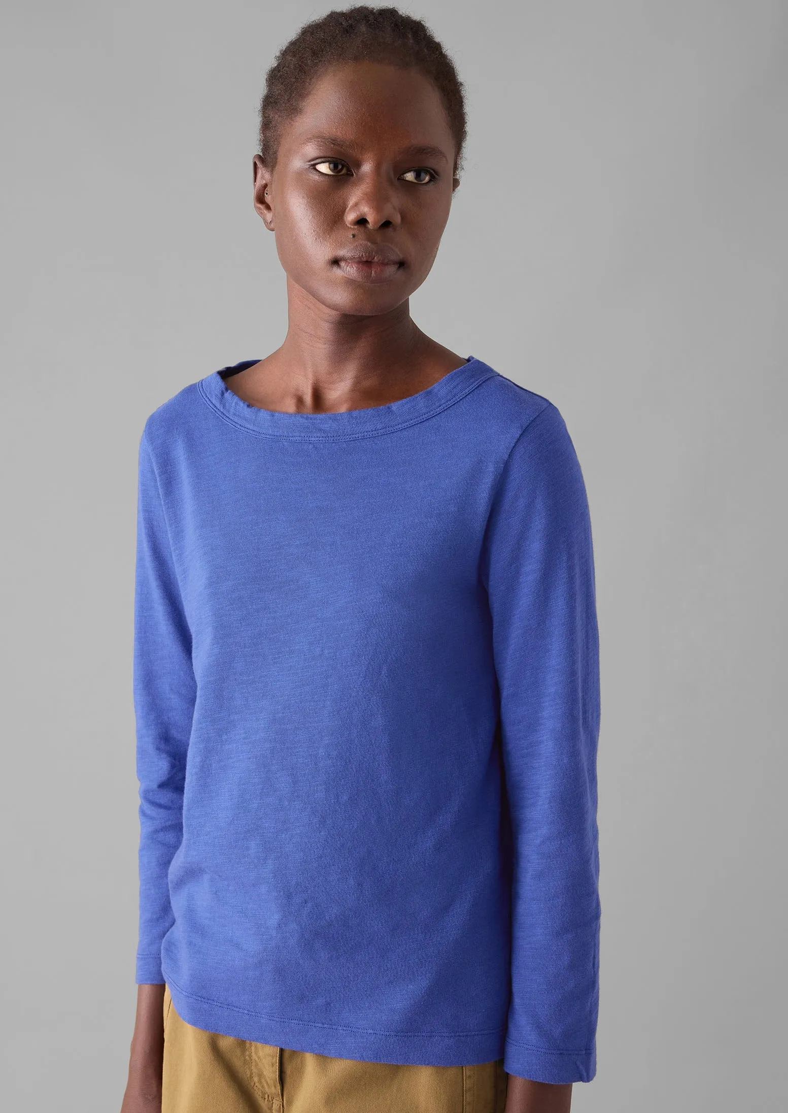 Lia Garment Dyed Boat Neck Tee | Cobalt sold by TOAST product image thumbnail 2