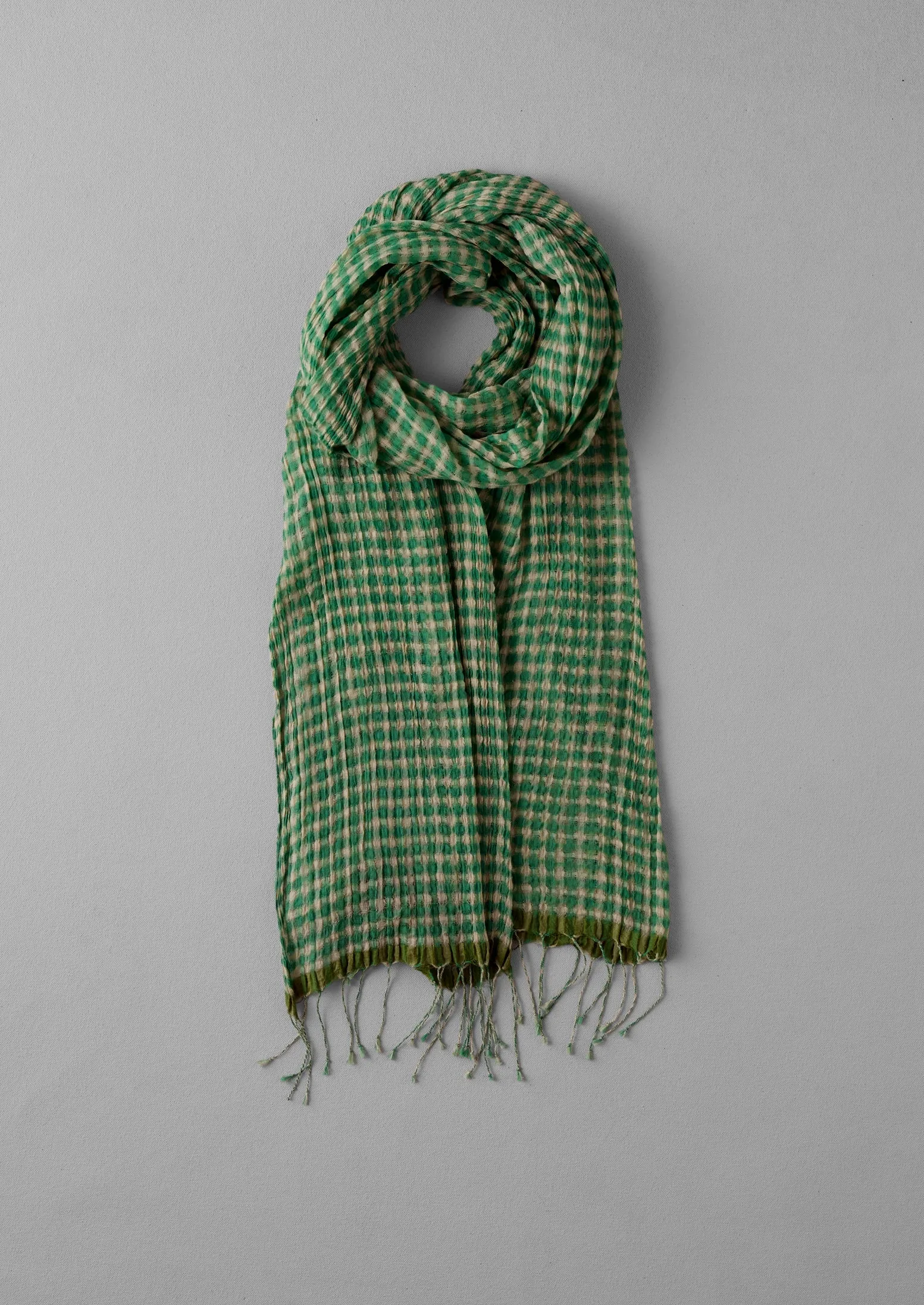 Island Gingham Hand Woven Scarf | Tapioca sold by TOAST
