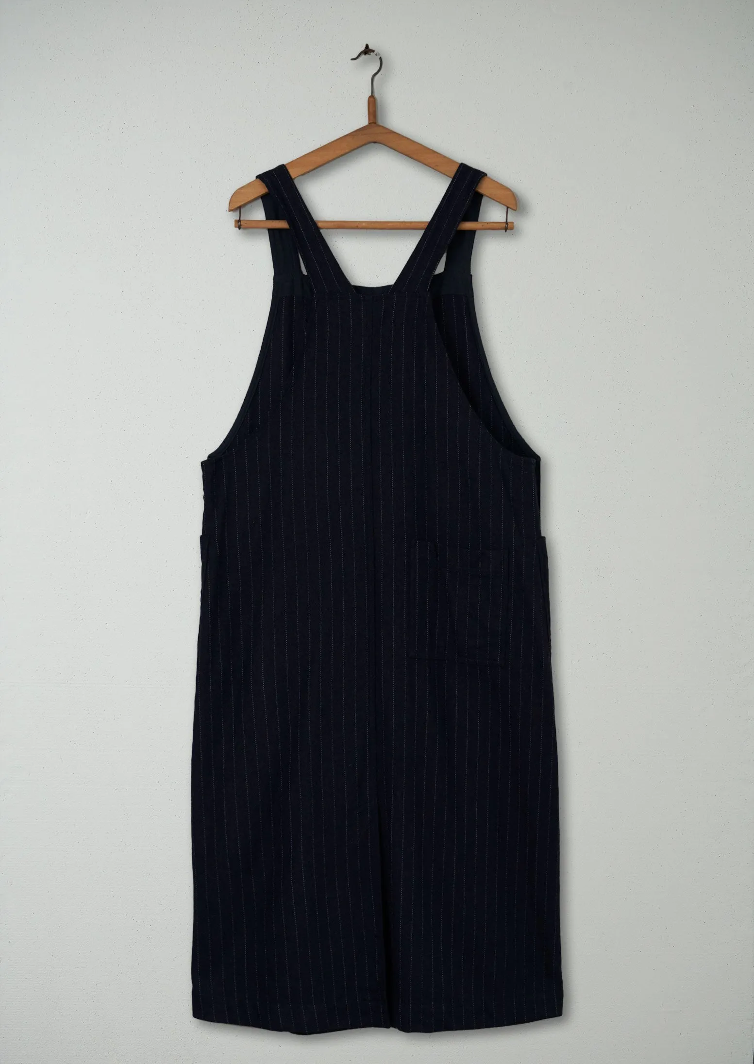 Reworn Wool Pinafore Dress Size 14 (468) | Navy sold by TOAST product image thumbnail 2