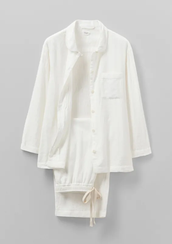 Ada Soft Double Cotton Pyjamas | Parchment sold by TOAST