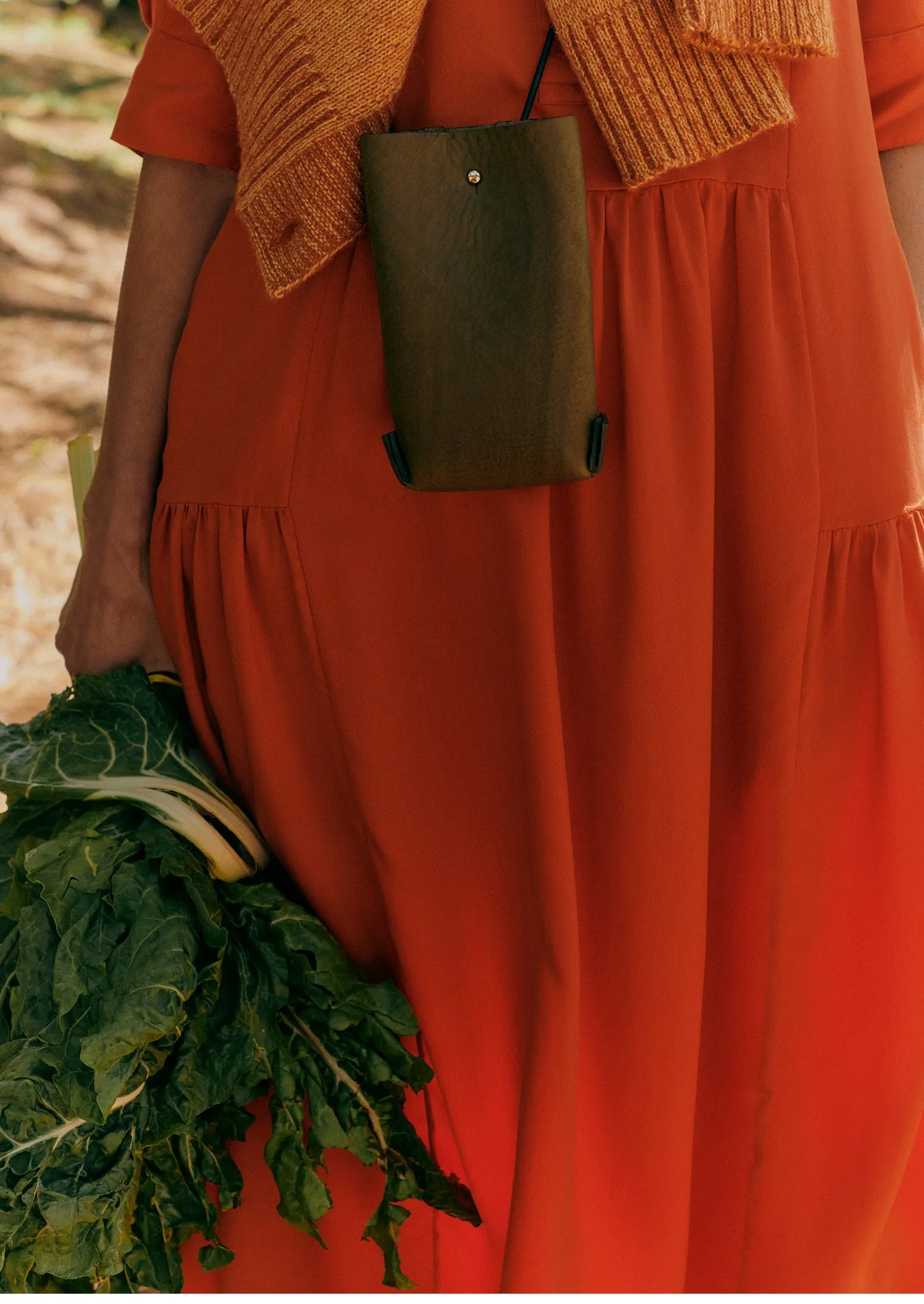 Tiered Twill Shirt Dress | Nasturtium sold by TOAST product image thumbnail 4