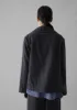Seersucker Check Round Collar Jacket | Black Indigo sold by TOAST