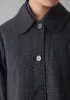 Seersucker Check Round Collar Jacket | Black Indigo sold by TOAST