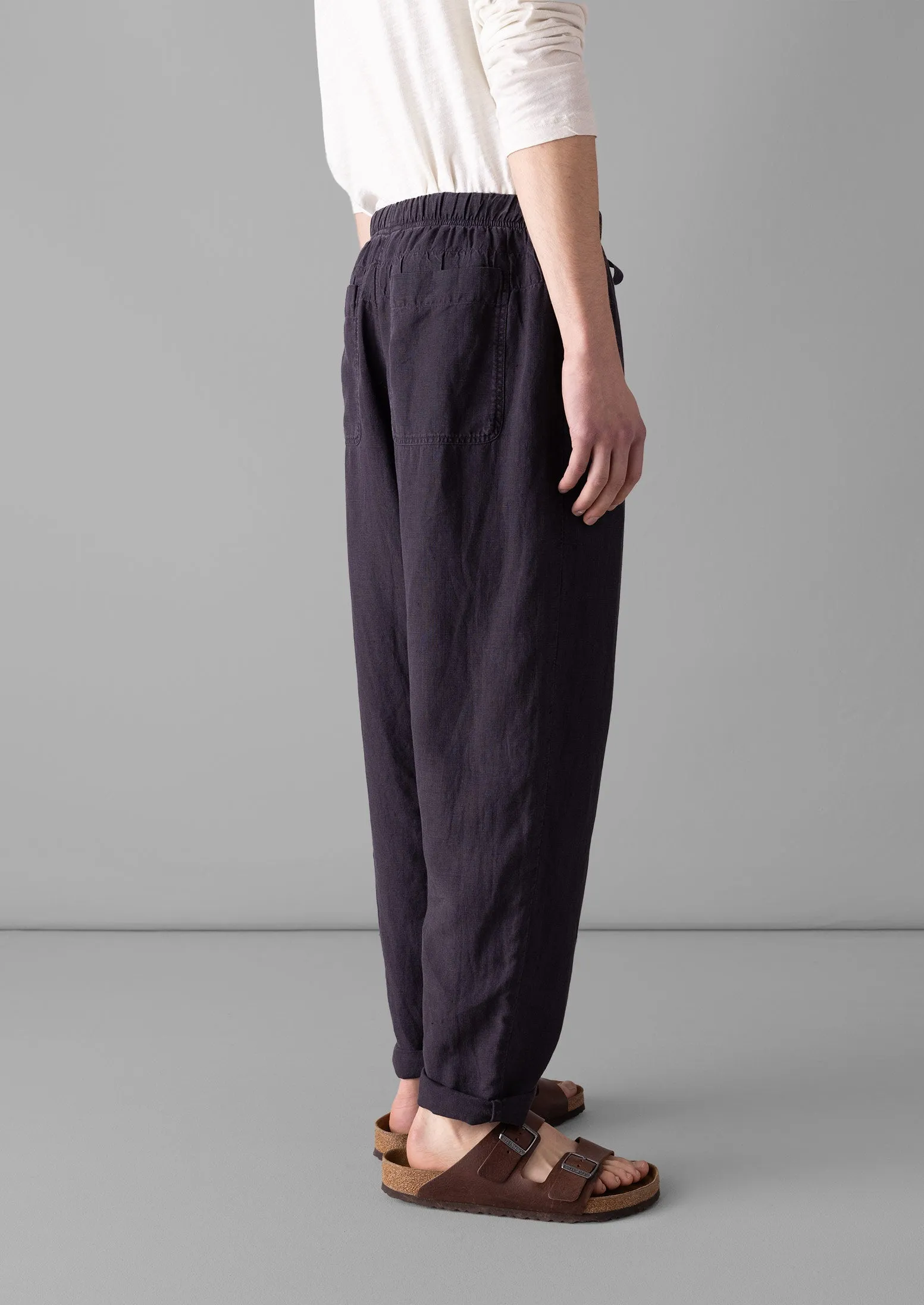 Alfie Garment Dyed Linen Trousers | Slate sold by TOAST product image thumbnail 4