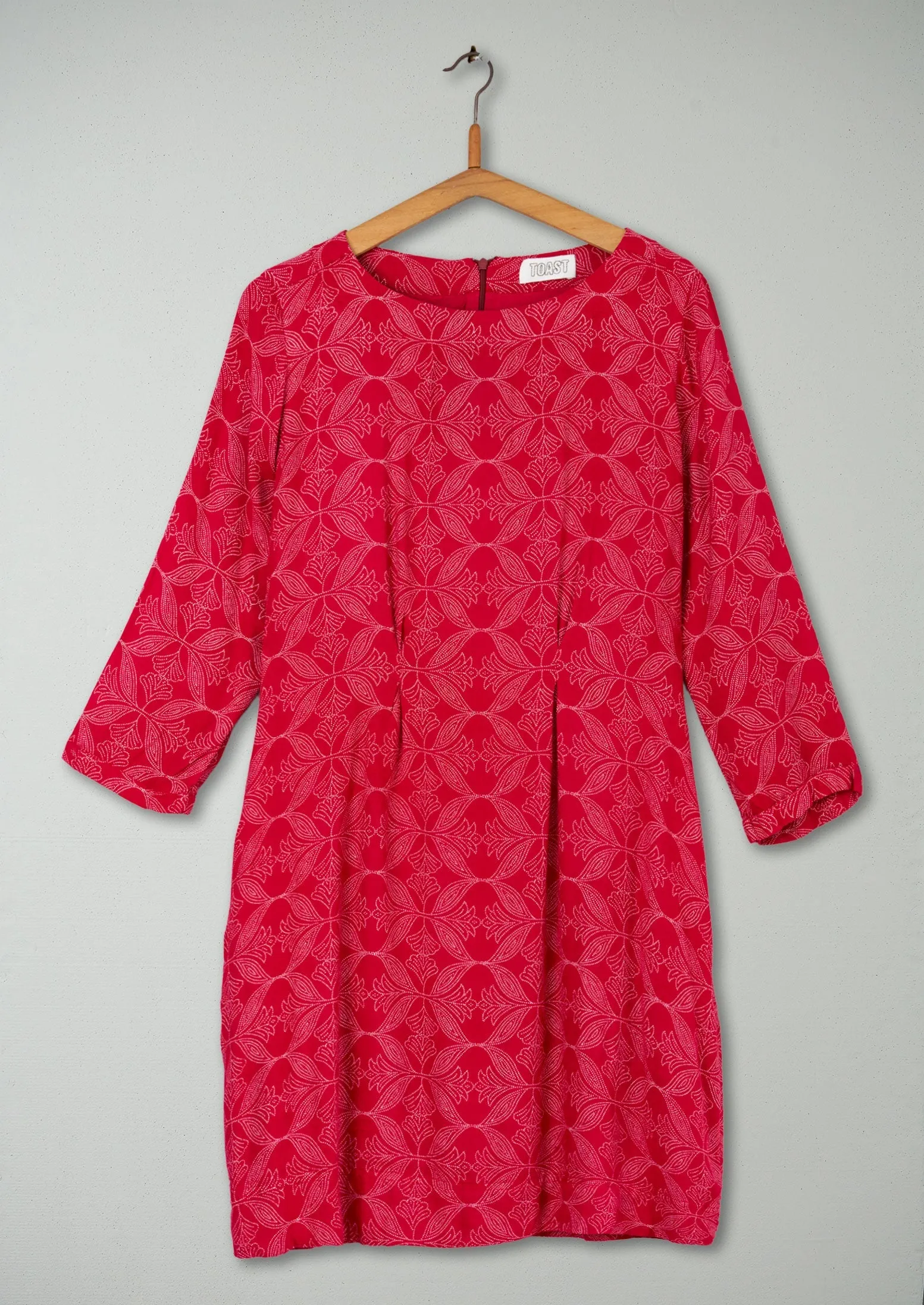Reworn Airi Dress Size 12 (407) | Raspberry sold by TOAST