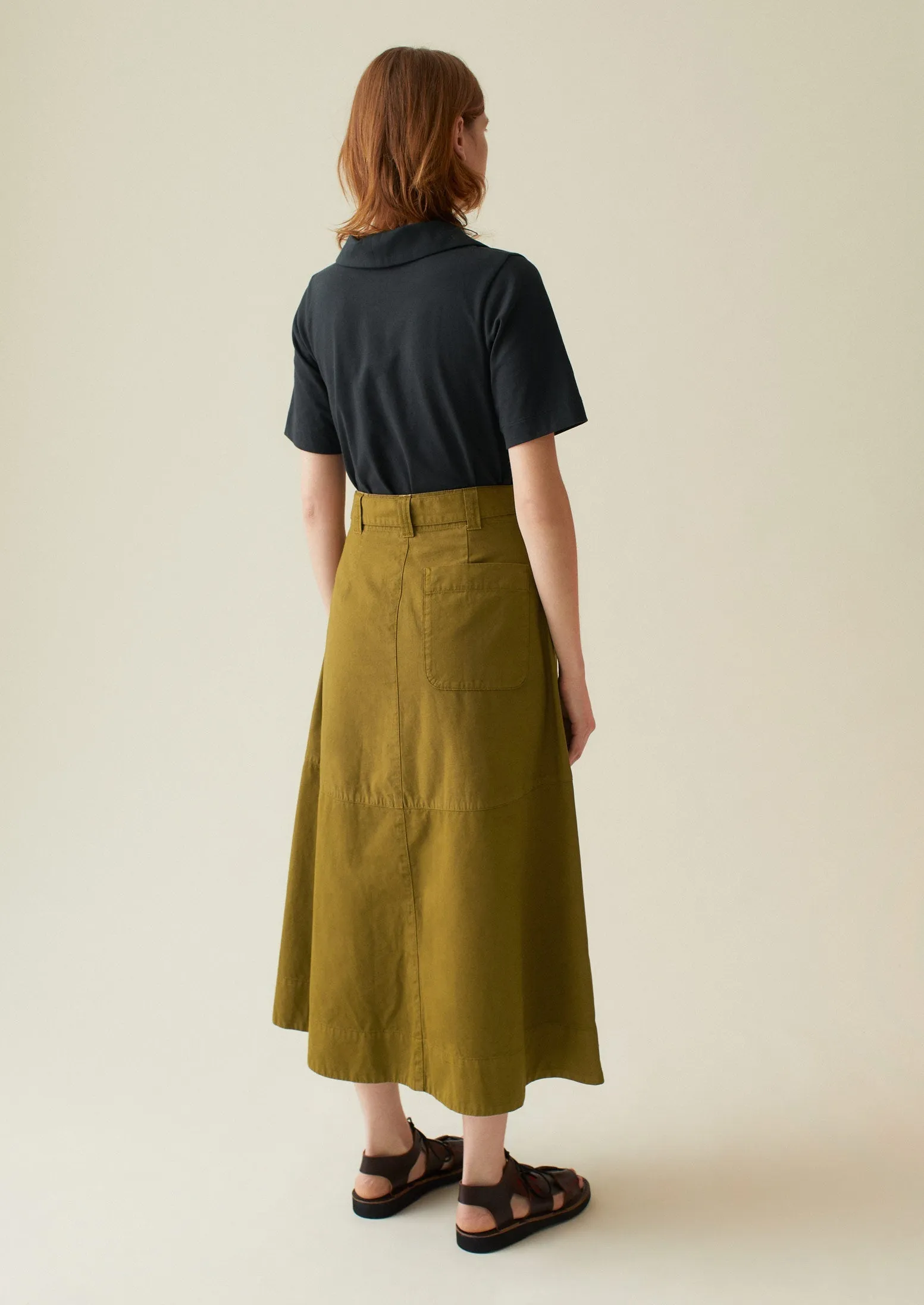 A Line Cotton Linen Skirt | Breen sold by TOAST product image thumbnail 4