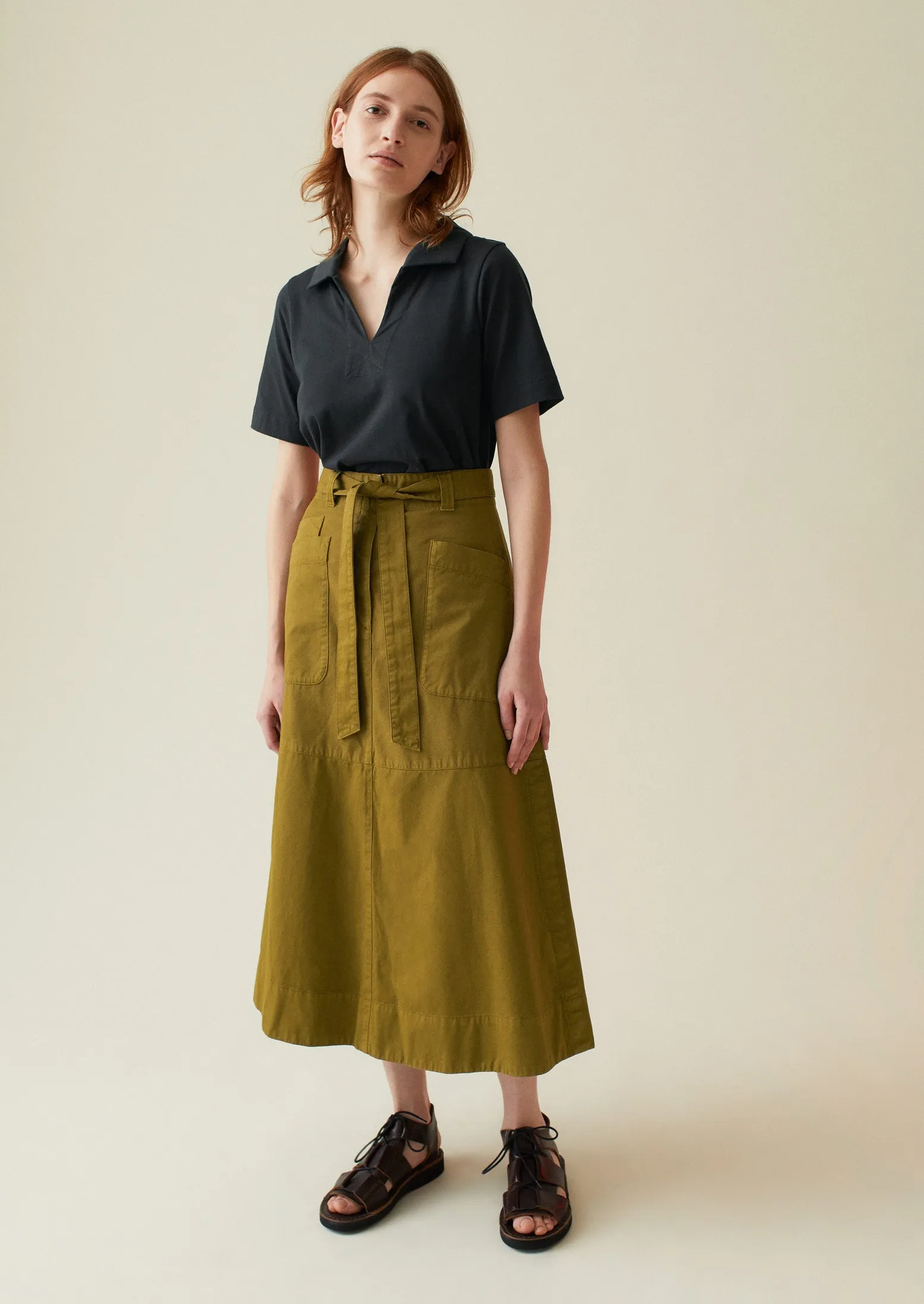 A Line Cotton Linen Skirt | Breen sold by TOAST product image thumbnail 2