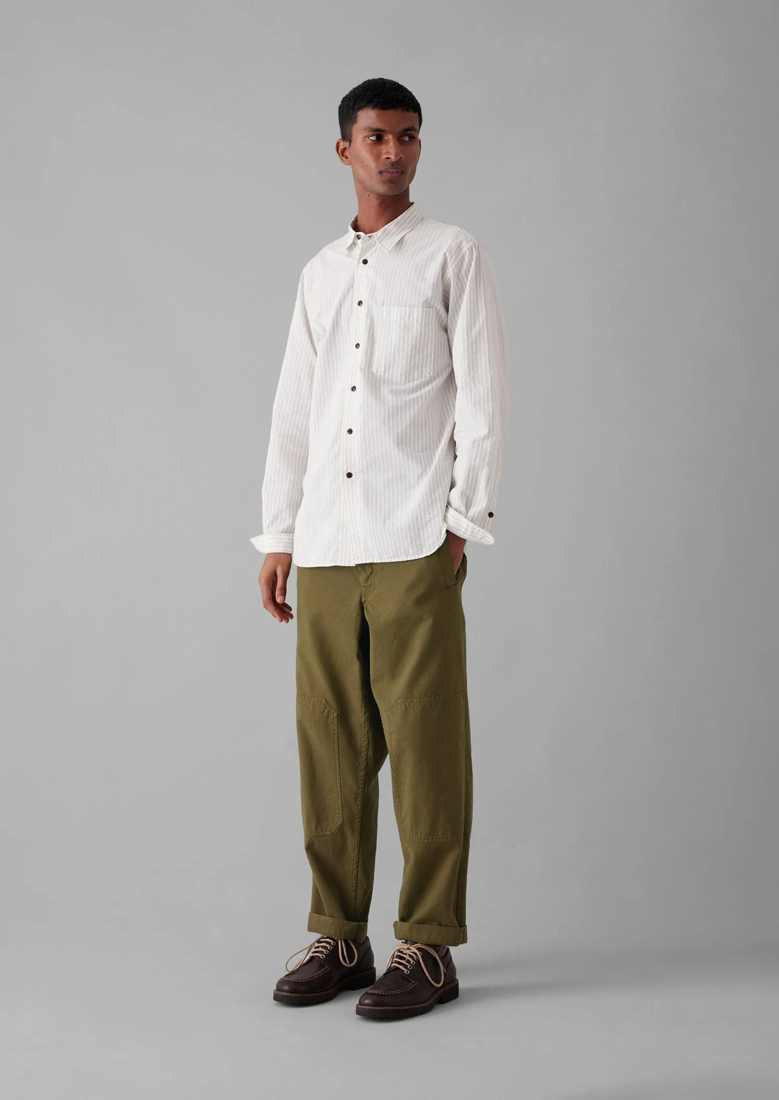 Jacquard Stripe Shirt | Shale Stone sold by TOAST product image thumbnail 3