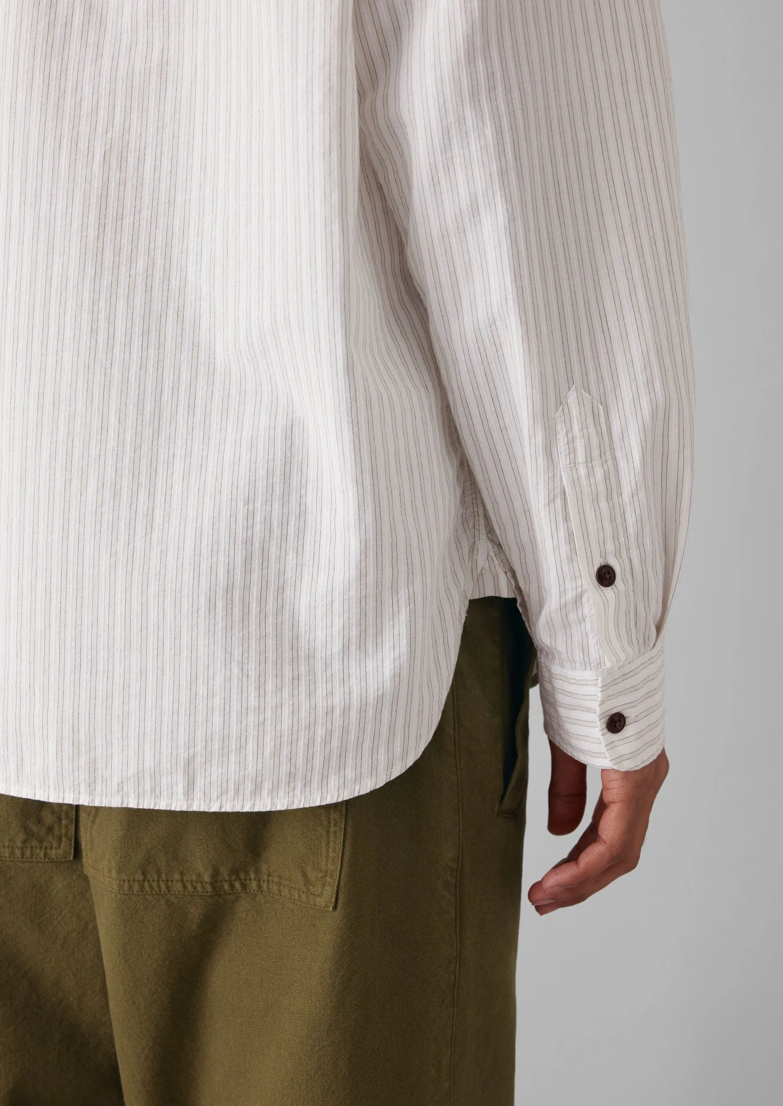 Jacquard Stripe Shirt | Shale Stone sold by TOAST product image thumbnail 4