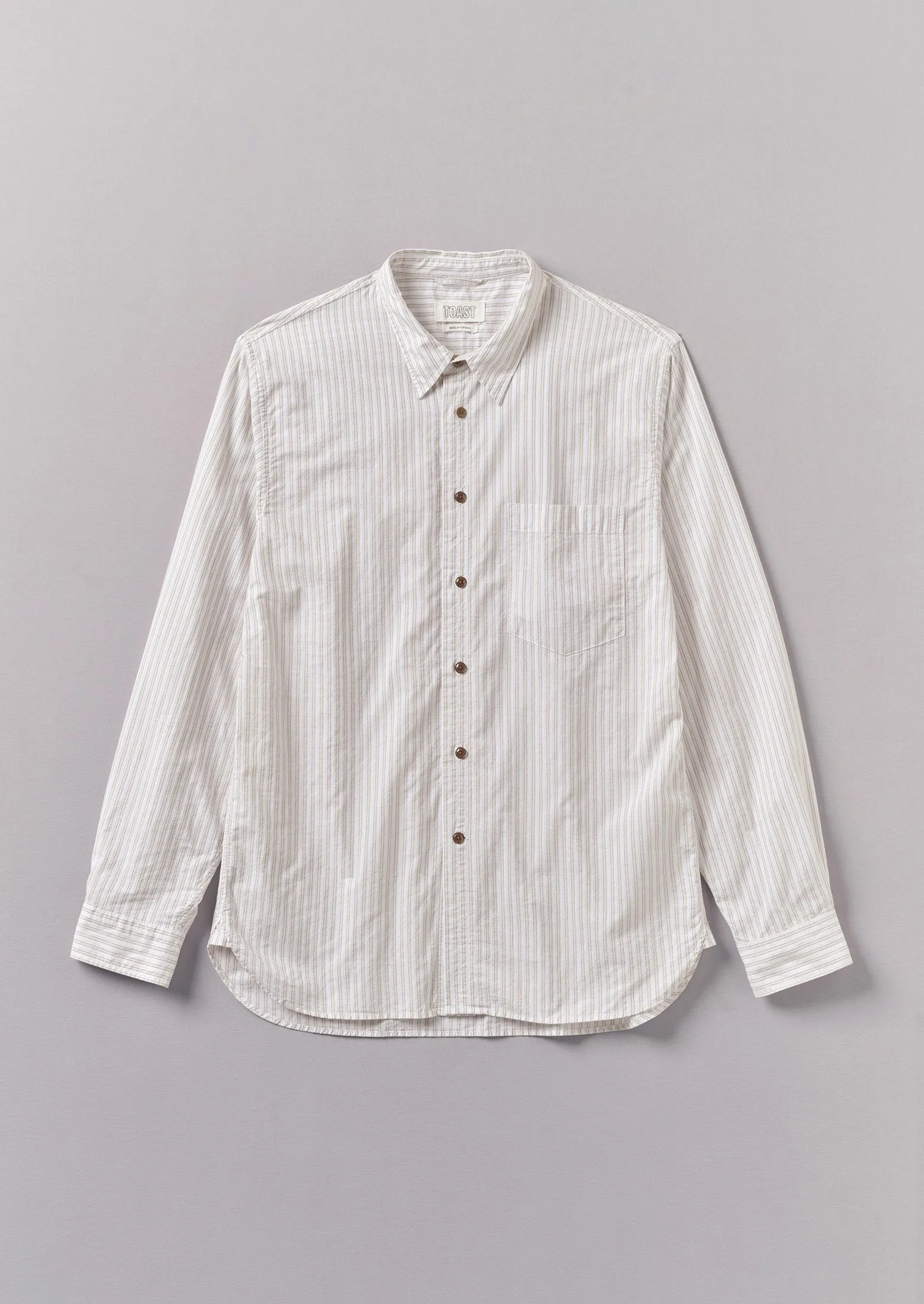 Jacquard Stripe Shirt | Shale Stone sold by TOAST