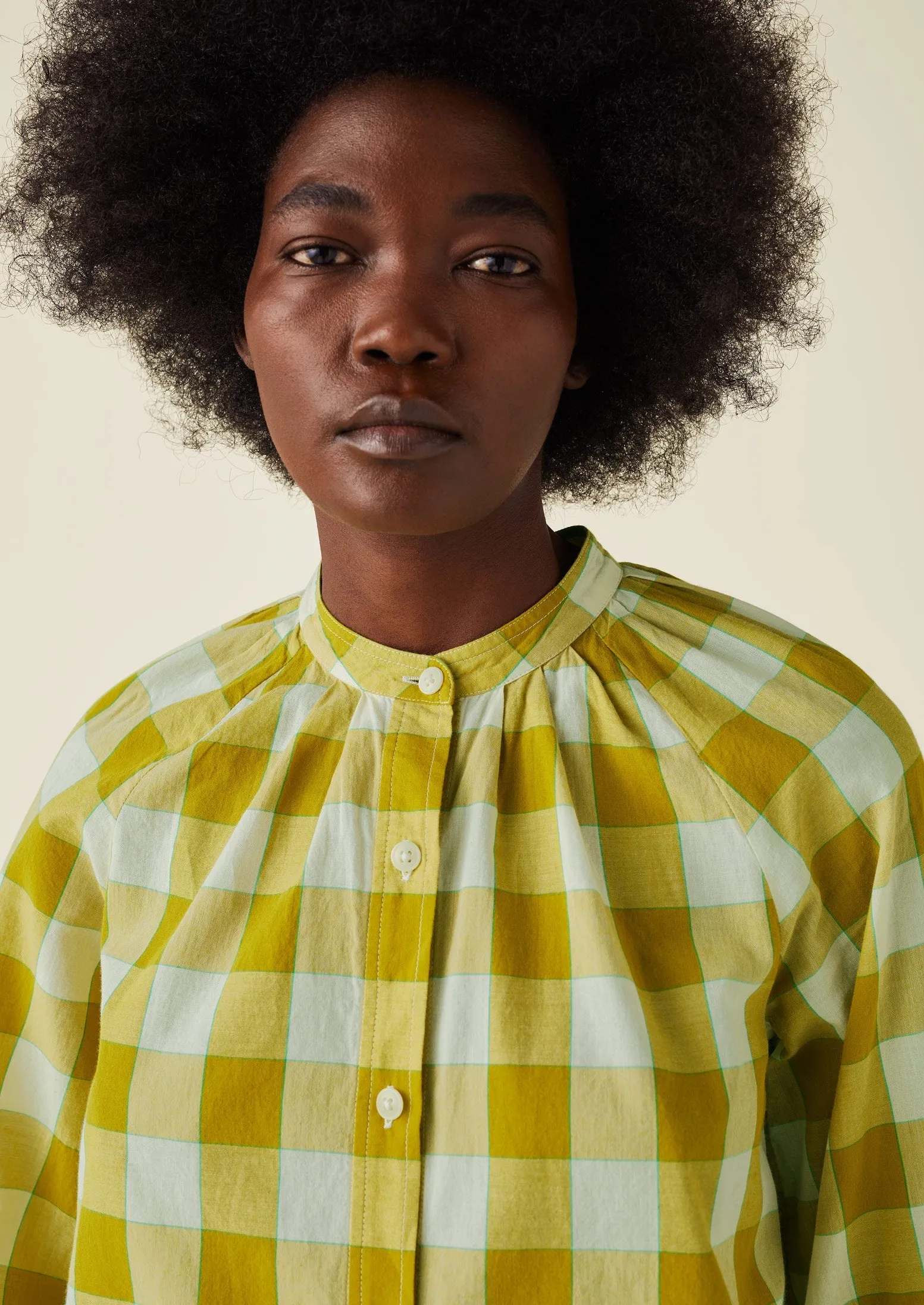 Gingham Check Cotton Shirt | Pomelo sold by TOAST product image thumbnail 4