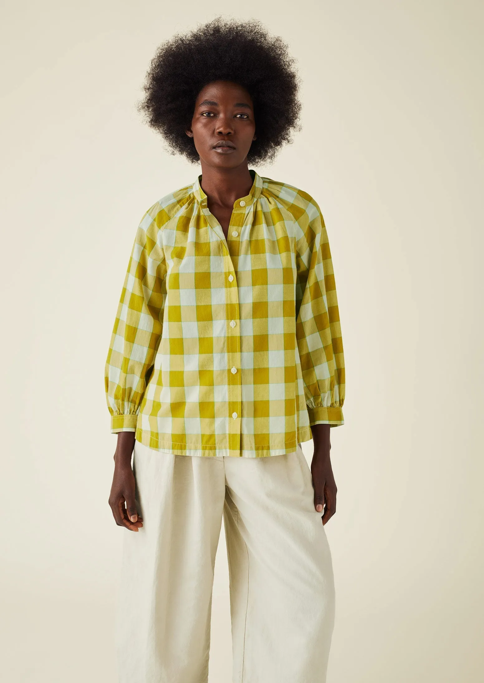 Gingham Check Cotton Shirt | Pomelo sold by TOAST product image thumbnail 2