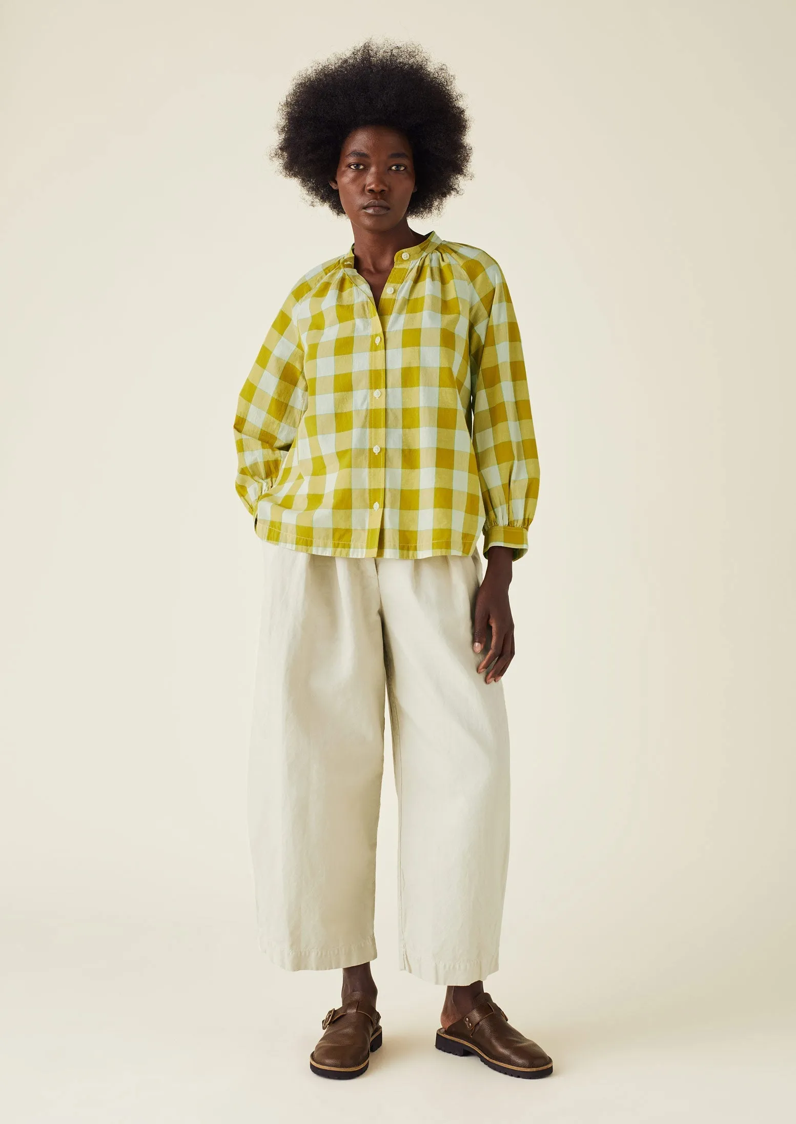 Gingham Check Cotton Shirt | Pomelo sold by TOAST product image thumbnail 3