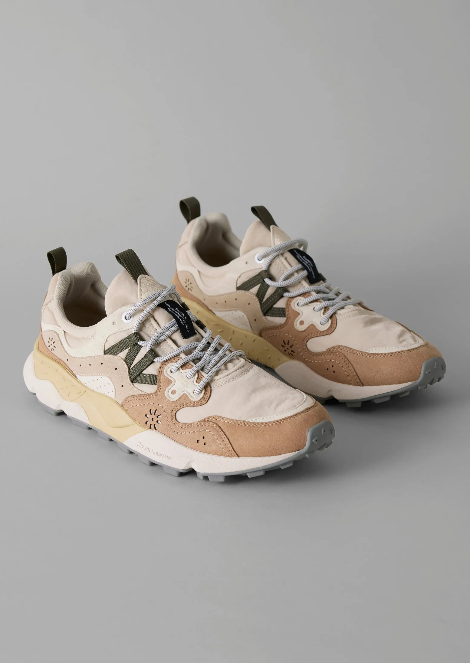 Flower Mountain Yamano Kaiso Panelled Trainers | Ecru/Beige sold by TOAST product image thumbnail 3