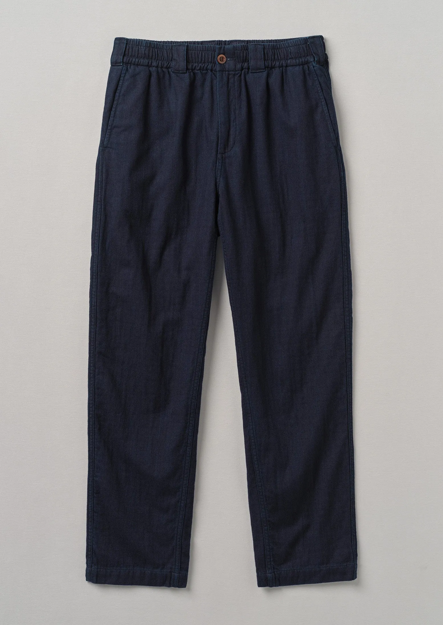 Double Faced Indigo Drawstring Trousers | Indigo sold by TOAST