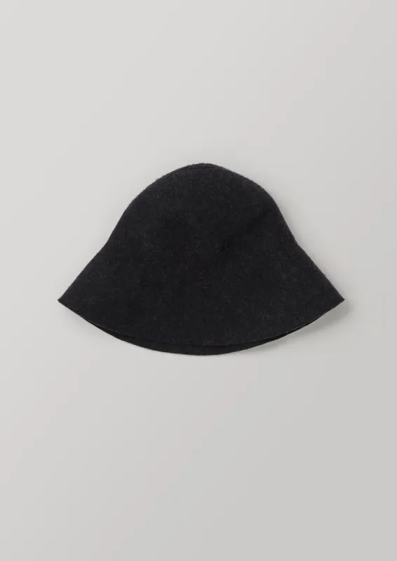 Muehlbauer Oversized Felt Hat | Anthracite sold by TOAST