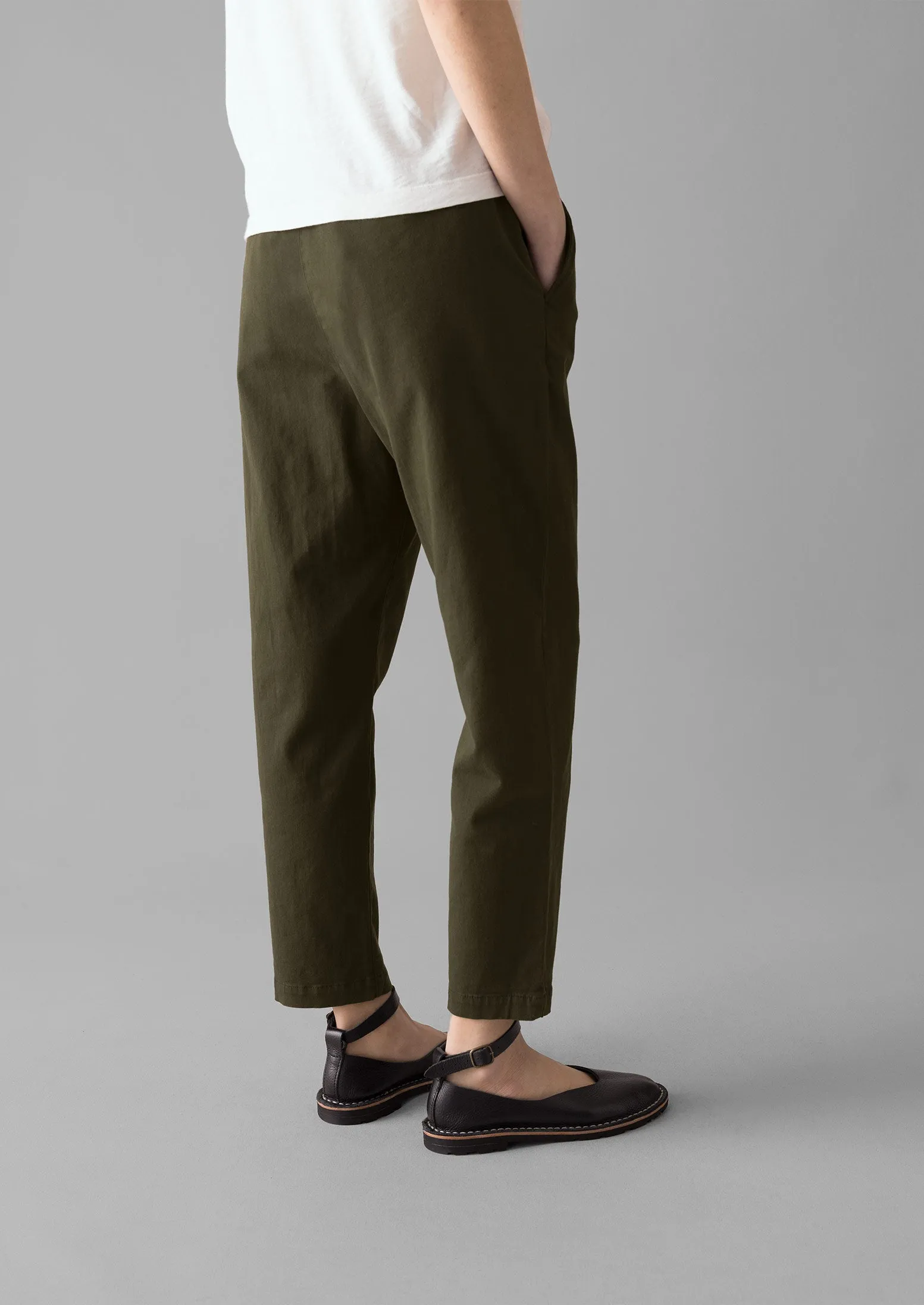 Gabi Cotton Pull On Trousers | Loden sold by TOAST product image thumbnail 5