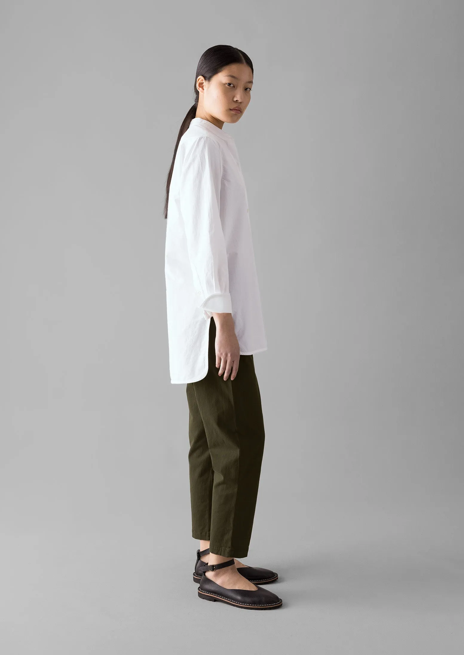 Gabi Cotton Pull On Trousers | Loden sold by TOAST product image thumbnail 3