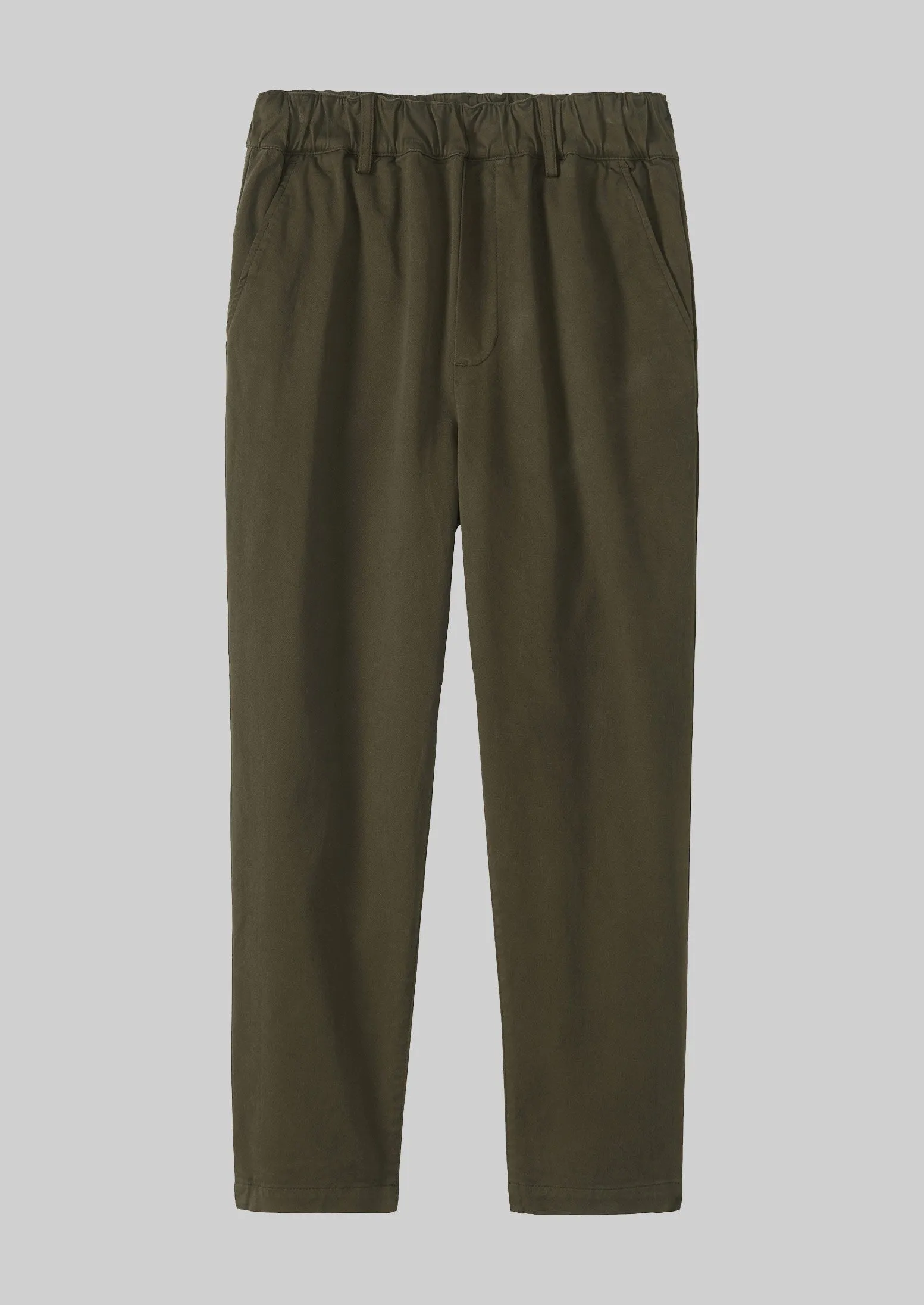 Gabi Cotton Pull On Trousers | Loden sold by TOAST
