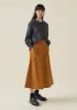 A Line Organic Cord Skirt | Toffee sold by TOAST