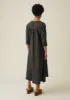 Gathered Garment Dyed Linen Dress | Liquorice sold by TOAST